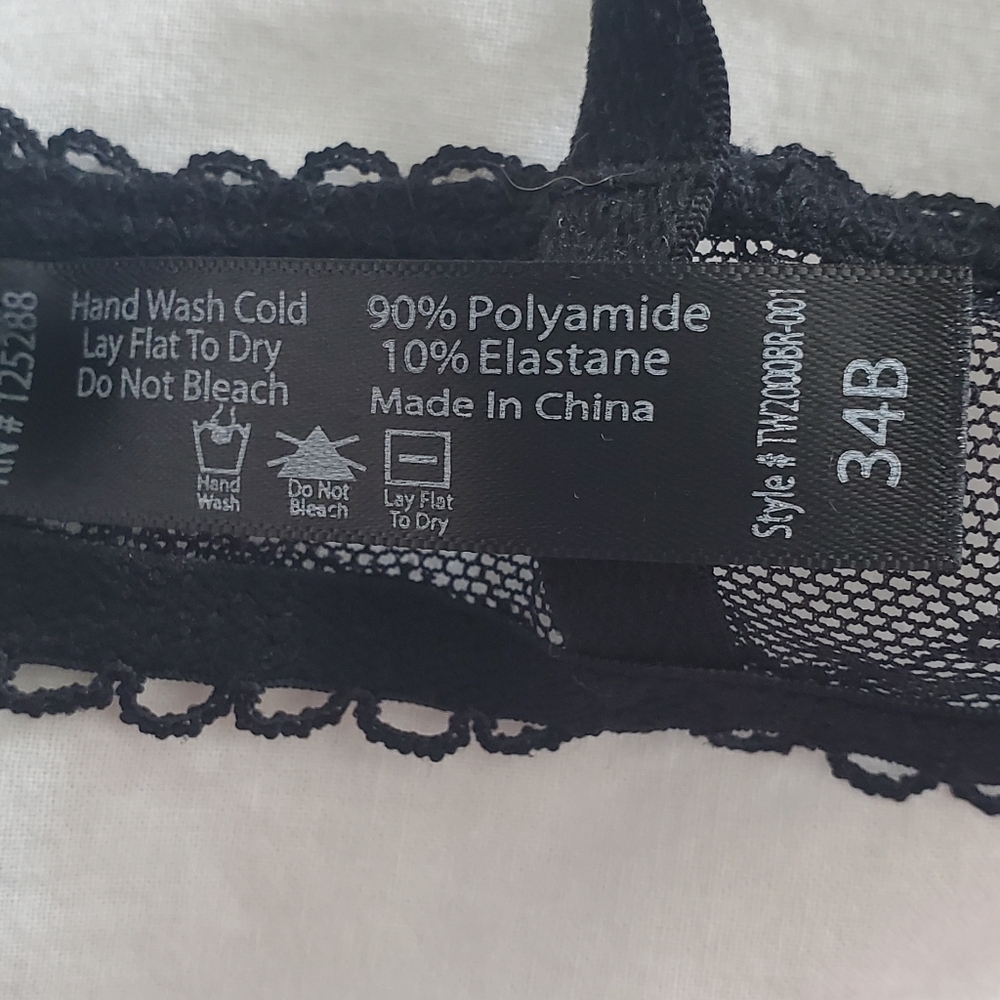 Tahari Black Floral Lace Bra - Picture 6 of 7